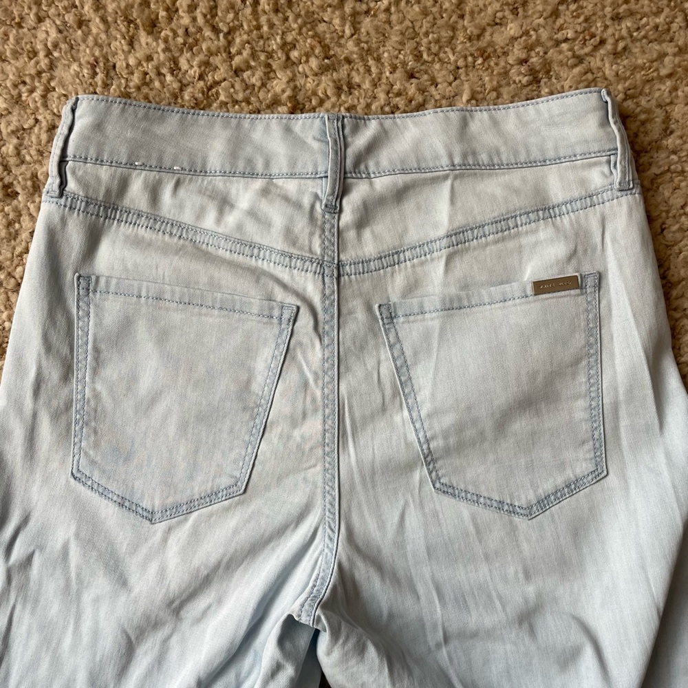 White House black market wide leg high rise jeans